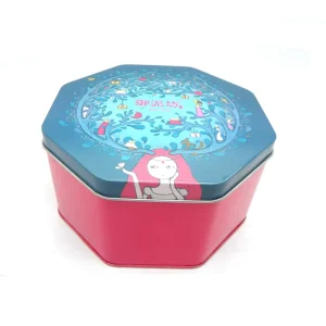 Irregular-Shape Metal Tin Box Container for Cosmetics