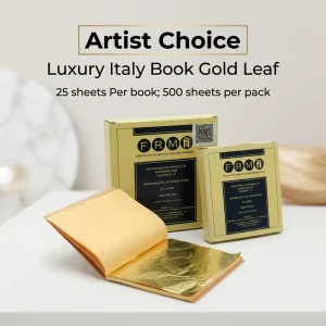 Italy Gold Leaf Book Home Decor Furniture Material Manufactur Product Vintage Frame Plated 14x14cm Gold Foil