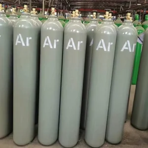 KAIMEI 99.9999% 6N Argon Gas Cylinder with CGA580 Valve 40L 44L 47L 150Bar Semiconductor Grade Ar Gas Refill