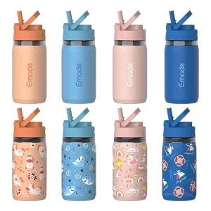 Kids Metal Water Bottle 350ml Stainless Steel Bottle BPA Free Double Wall Vacuum Insulated Thermo Mug for Children Boys Girls