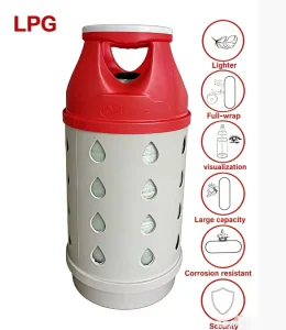 LPG Composite Gas Cylinder 10kg/11kg Lightweight Fiberglass-Wrapped Tank