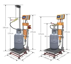 LPG Gas Cylinder Filling Machine Submersible Fuel Pump Semi Automatic LCD Display Paper for Butane Propane Chemical Use