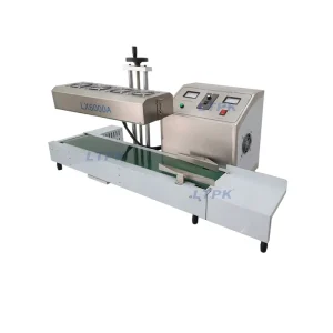 LX-6000A Continuous Electromagnetic Induction Sealing Machine, Desktop Automatic Foil Cap and Lid Sealer for Plastic and Glass Jars and Bottles
