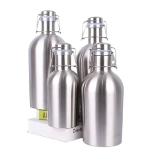 Large Capacity 304 Stainless Steel Portable Beer Keg Dispenser with Swing Lid for Draft Beer