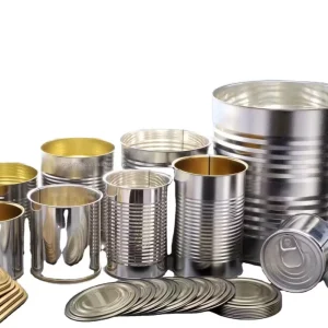 Large Capacity Round Metal Canister Food Grade Packaging Tin Cans