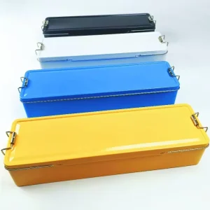 Large-Capacity Thickened Multi-Color Metal Tin Box for Fishing Gear, Stationery, and Manicure Tools