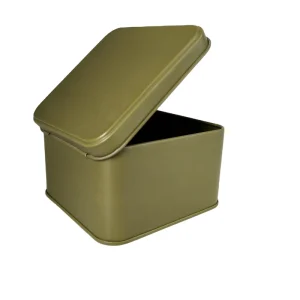 Large Empty Household Storage Gold Rectangular Metal Container with Hinged Lid for Cake Baking Food Packaging