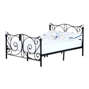 Latest Design Wrought Iron Metal Platform Bed in Very Price Metal Double Bed Frame Bedroom Furniture Twin Durable