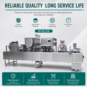 Linear Coffee Powder Cup Filling Sealer for Inline Beverage Pack Production and Cup Dosing
