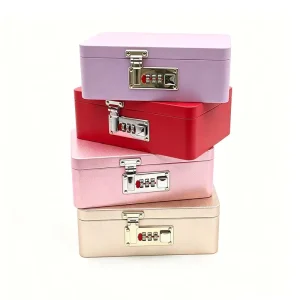 Lockable Combination-Lock Tinplate Storage Box for Gifts and Small Parts