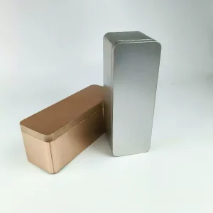 Long Strip Food Grade Metal Storage Tin Cans for Tea, Food, Candy, and Crackers