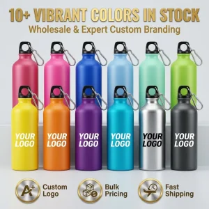 Low MOQ Recycled 500ml Aluminum Water Bottle Sustainable Metal Flask for Marathon Events and Outdoor Sports Promotion