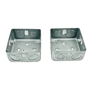 Low Price Multi Gang Galvanized Steel Silver Gang Box With Concentric Knockouts Welded Box Customize Electric Metal Box