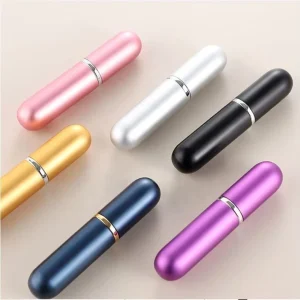 Luxury 6ml Women’s Perfume Travel Aluminum Atomizer Super Inner Glass Spray Bottle Empty Luxury Metal Bottles