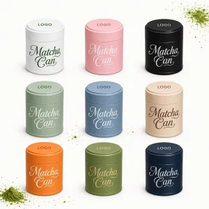 Luxury Airtight Moisture Proof Metal Tin Can Custom Printed Coffee Tea Matcha Containers Tinplate Matcha Tin Cans