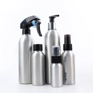 Luxury Aluminum Gold Pump Lotion Metal Shampoo Bottles with Trigger Sprayer