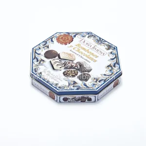 Luxury Classic Metal Can for Candy Octagonal Shaped Tin Box for Chocolate Cookie China Factory Tin