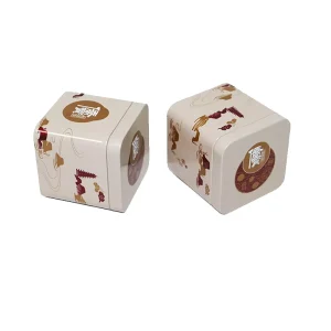 Luxury Gold Metal Square Tin Container Can Box Coffee Loose Tea Lid for Beverages Rectangular Tin Cans Packaging Box Lid