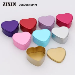 Luxury Heart Shaped Candle Tin Can Seamless Matte Gold Silver Metal Box for Scented Candle Making Supplies Manufacturer