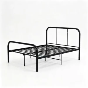 Luxury Modern Single Double King Queen Size Metal Bed Frame Set Durable Hotel School Cover Disassembly for Bedroom Use