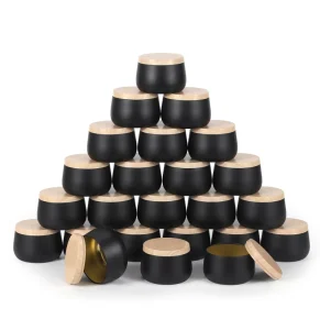 Luxury Soy Wax Scented Wedding Gift Metal Can Containers Gold 4Oz 8 Oz Decorative Christmas Seamless Candle Tins