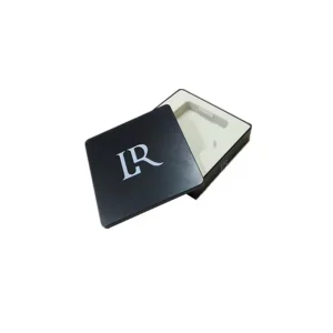 Luxury Square Metal Tin Box for Wallet Packaging with Velvet Tray Inside Metal Tin Gift Box