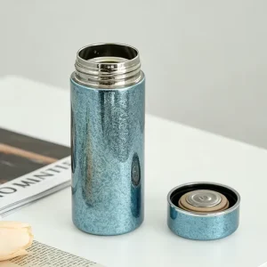 Luxury Titanium Thermos Double Layer with Tea Water Separation Customizable Titanium Vacuum Insulated Bottle Water Bottle Cups