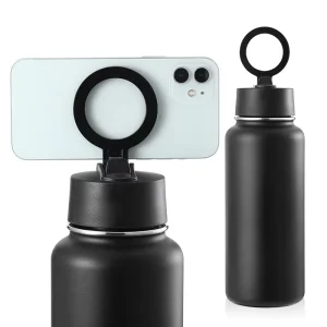 Magnet Lid Stainless Steel Water Bottle Double Wall Insulated Wide Mouth Bottle
