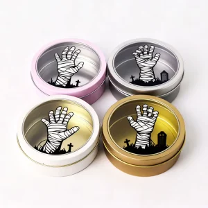 Magnetic Tinplate Container for Fridge Storage, Chocolate, Pills, Seeds, Sugar, Salt, Popcorn, and Snacks with Airtight Lid and Recycled Materials