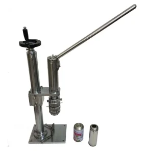 Manual Aerosol Can Crimping and Sealing Machine for Deodorant and Hair Spray