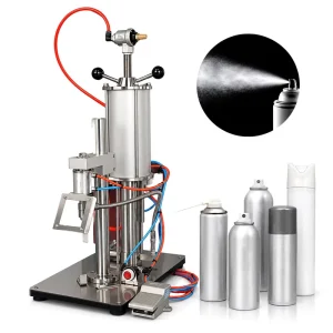 Manual Aerosol Crimping Filling Sealing and Capping Machine for Spray Paint Pepper Nasal Oil and Perfume Cans