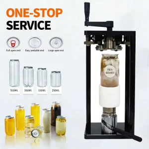 Manual Can Sealing Machine for PET Plastic Bottles, Beverage Cans, Soda Cans, Bubble Tea Cans and Aluminum Cans