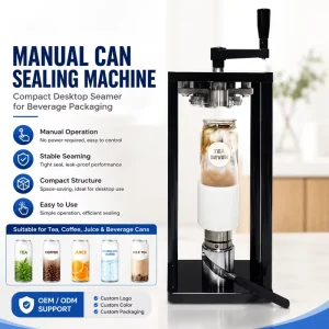 Manual Can Sealing Machine for Tea Coffee Juice Plastic Transparent Cans
