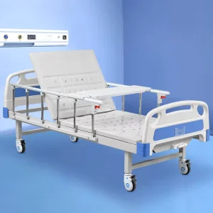 Manual Metal Hospital Bed Home Care Clinical Medical Bed Nursing Patient Bed with 1 Year Warranty Durable and Comfortable