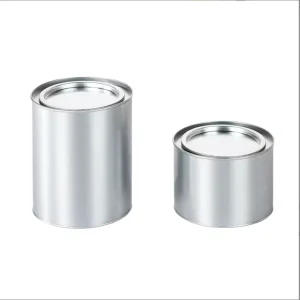 Manufacturer 500mL Round Tinplate Paint Metal Bucket Packaging Can with Pump Sprayer Matte Finish Chemical Use