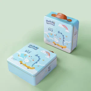 Manufacturer Customizable Recyclable Food Grade Tinplate Metal Square Packaging Box