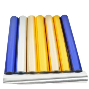 Manufacturer Sticky Elastic Silver and Gold Metallic HTV Rolls Iron-On Heat Transfer Vinyl for T-Shirts