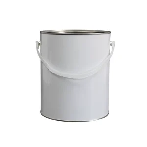 Manufacturer Supply 4L Empty Round Tinplate Metal Cans with Lids and Plastic Handles Suitable for Chemical Applications
