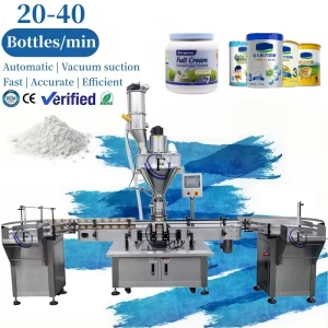 Manufacturers Canned Milk Powder Packing Line Automatic Powder Double Auger Filling Sealing Machine