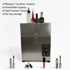 Mascara Lip Gloss Capping Machine Semi Automatic Screw Cap Bottle Capper for Cosmetic Eyeliner Nail Polish Serum Jars