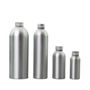 Matte Aluminum Bottle with Screw Cover 50ml 100ml 200ml 250ml 500ml 1250ml for Essential Oils