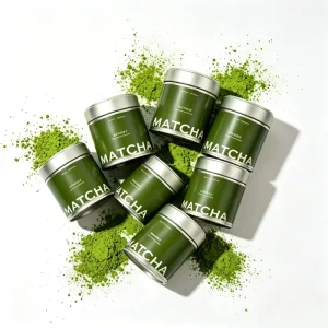 Matte Silver Matcha Tin Can Food Grade Tinplate Packaging Screw Cap Coffee Tea Powder Spices 30g 50g Custom Packs