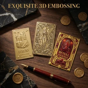 Metal 3D Embossed Label Metallic Luster Perfume Logo Sticker