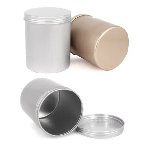 Metal Aluminum Screw Top Empty Tin Can for Cosmetic and Food Packaging