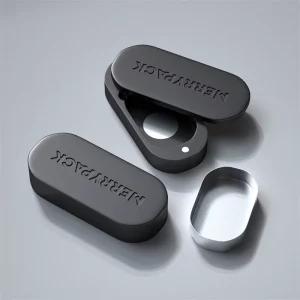 Metal Balm Container and Makeup Case for Solid Perfume with Magnetic Closure