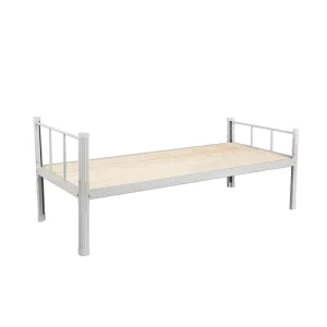 Metal Beds Adjustable School Dormitory Hospital Use Knock Down Structure Steel Single Bed Apartment Bed