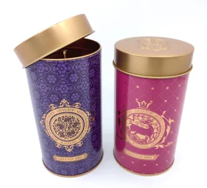 Metal Box Round Tinplate Can for Coffee Bean and Tea Packaging with Offset Printing and Glossy Finish