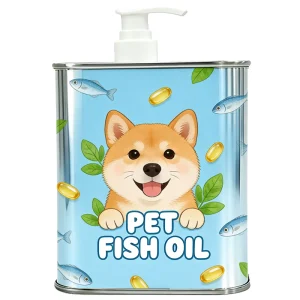 Metal Can Pet Liquid Supplement Tin with Pump Head for Animal Nutrition Oil