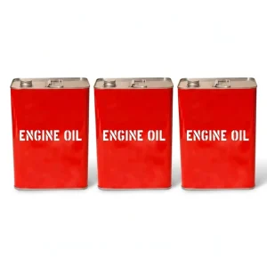 Metal Cans High Quality 4L Engine Oil Square Tin Can with Glossy Finish Screw Cap Metal Handle for Motor Cars