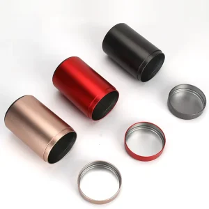 Metal Cans Thin Metallic Tin Box Packaging Can for Personal Care Metal Container Manufacturing Metal Aluminum Can